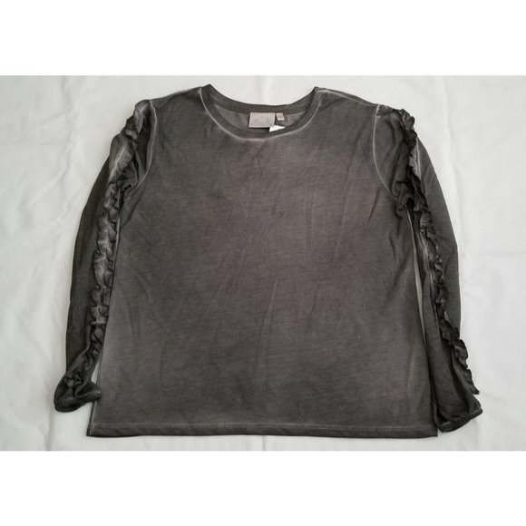 Dantelle Women's Gray Oil Dye Sweatshirt Pullover Top Size Small NWT - Picture 6 of 15